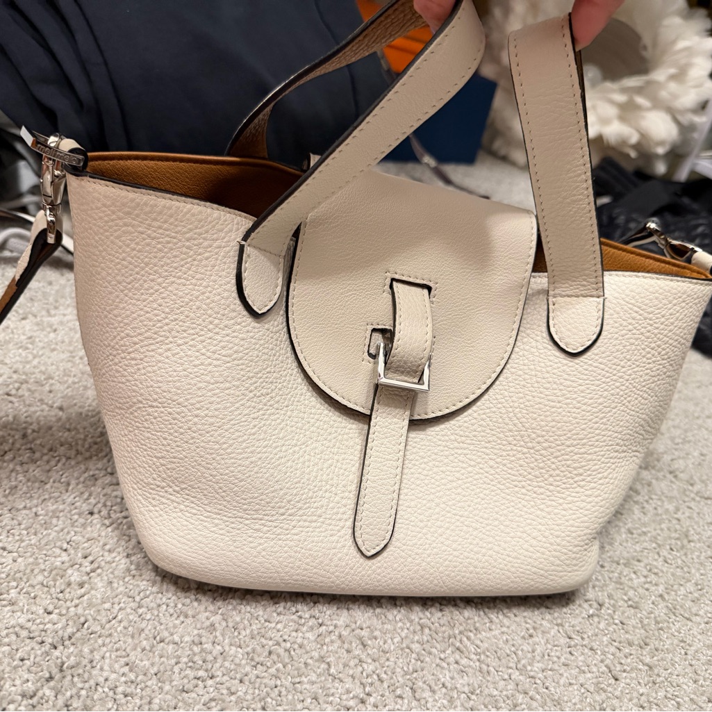 Meli Melo White Crossbody Tote Bag